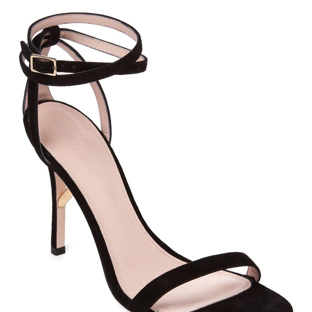 cushnie et ochs Black Felix Suede Ankle Strap - Picture 2 of 7